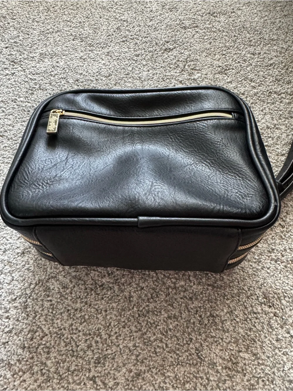 Itzy Ritzy Black & White Tweed Crossbody Diaper Bag with Gold Chain